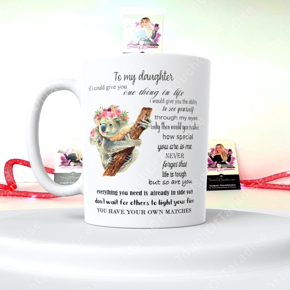 To My Daughter Loving Poem From Mom On 15 Ounce Ceramic Coffee Mug Coffee Cup